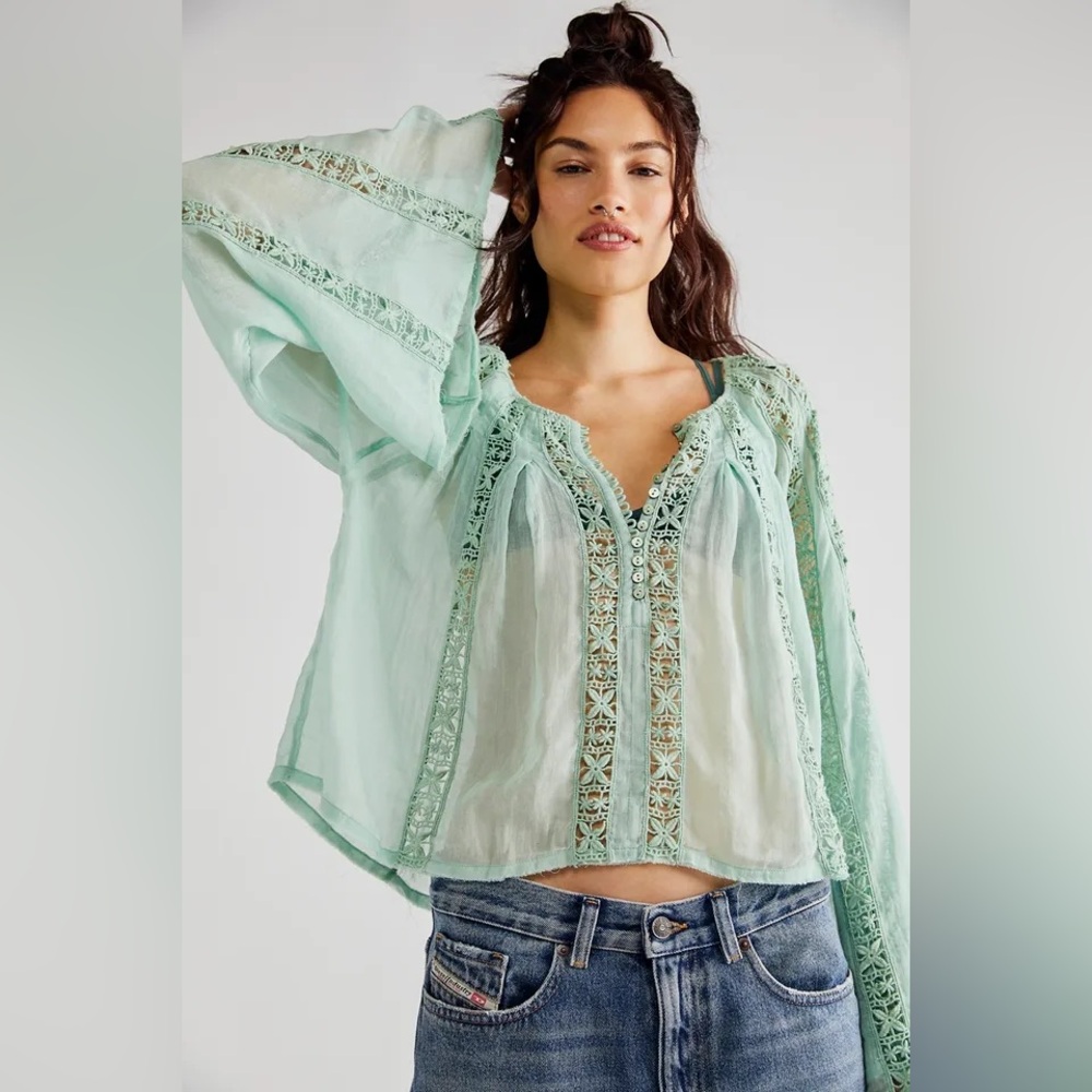 Free People Naya Lace Top